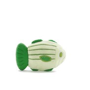 green fish dog toy