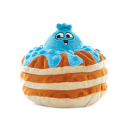 pancake plush dog toy smiling blueberry
